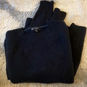 Men's J. Crew Wool Navy Blue Crewneck Sweater, size L.